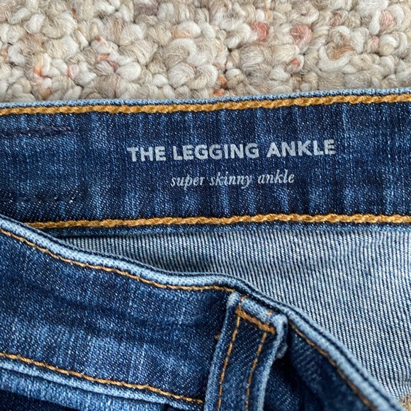 AG Legging Skinny Ankle Jean, Raw Hem, sz 27 - Picture 3 of 5